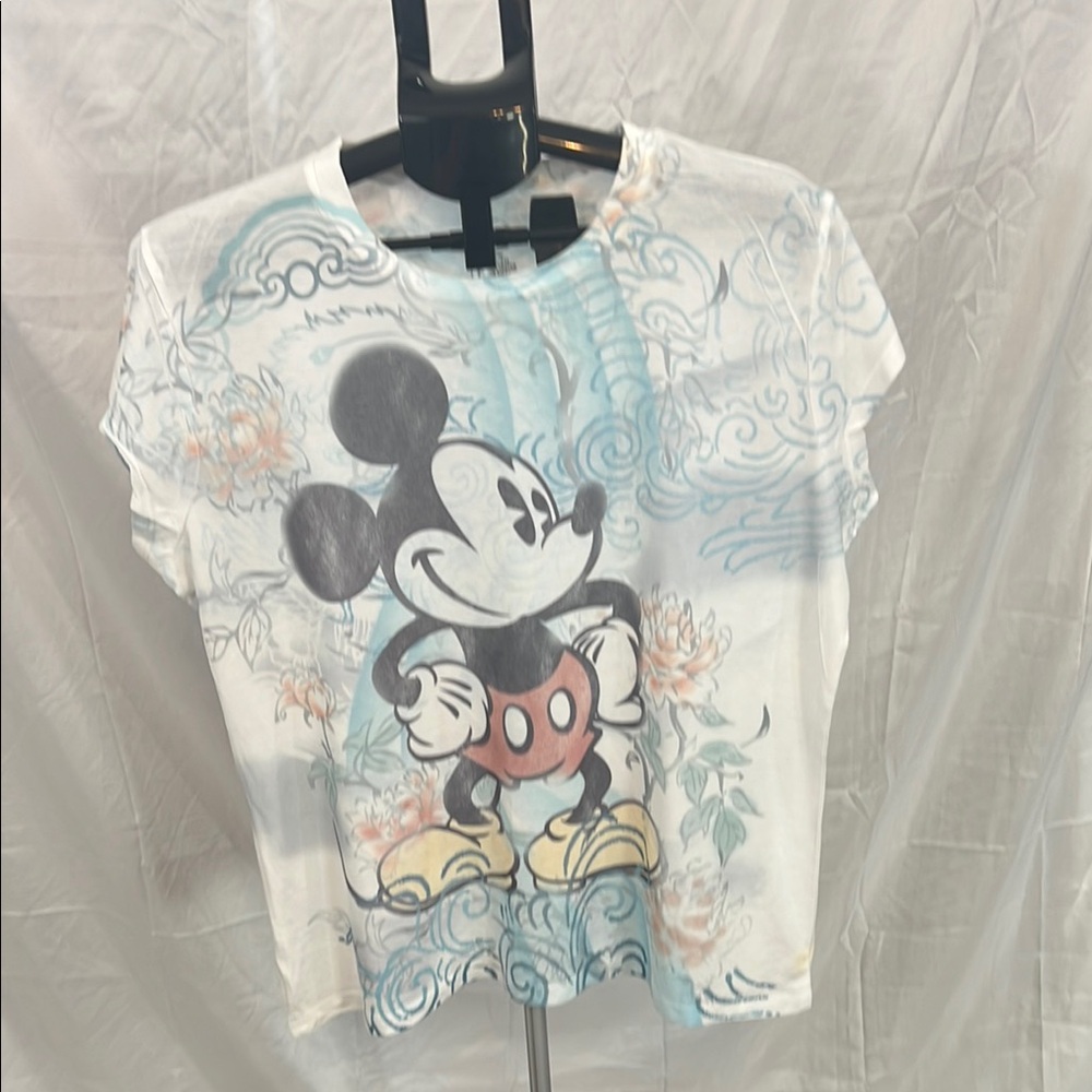 Disney White Short Sleeve Mickey Mouse Tee